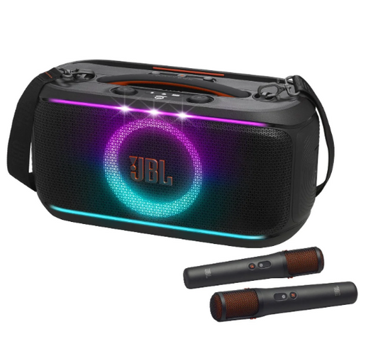 PartyBox On-The-Go 2 Plus with EasySing AI Karaoke Microphones