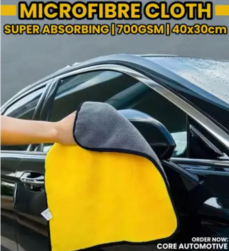 1 Pc Premium Microfiber Car Cleaning Towel – Durable, Soft & Highly